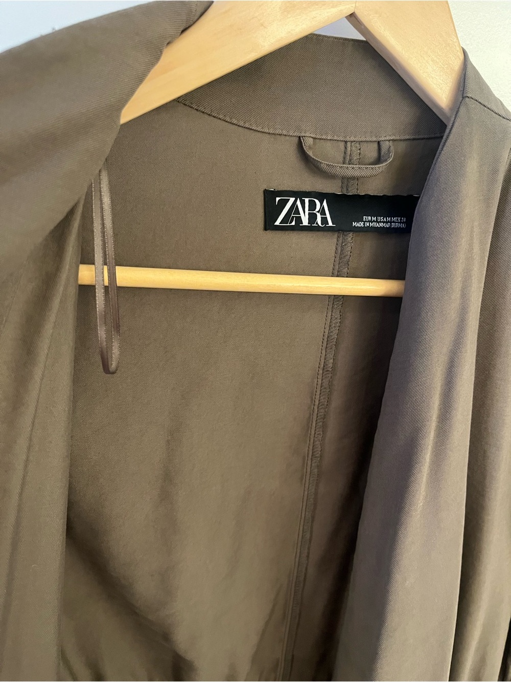 Zara Olive Brown/Green Utility Jacket with Gold Hardware | Size Medium - Picture 7 of 9
